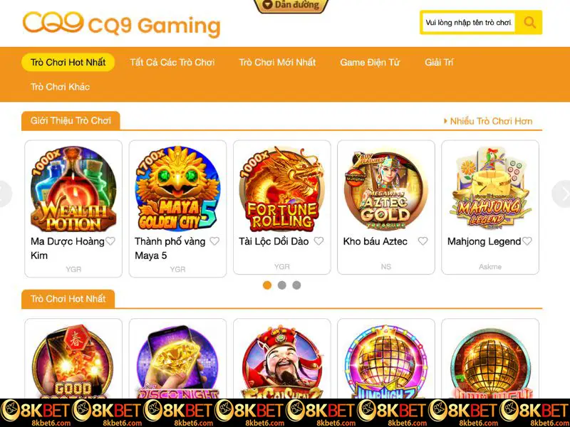 Slot game CQ9 chất lượng số 1